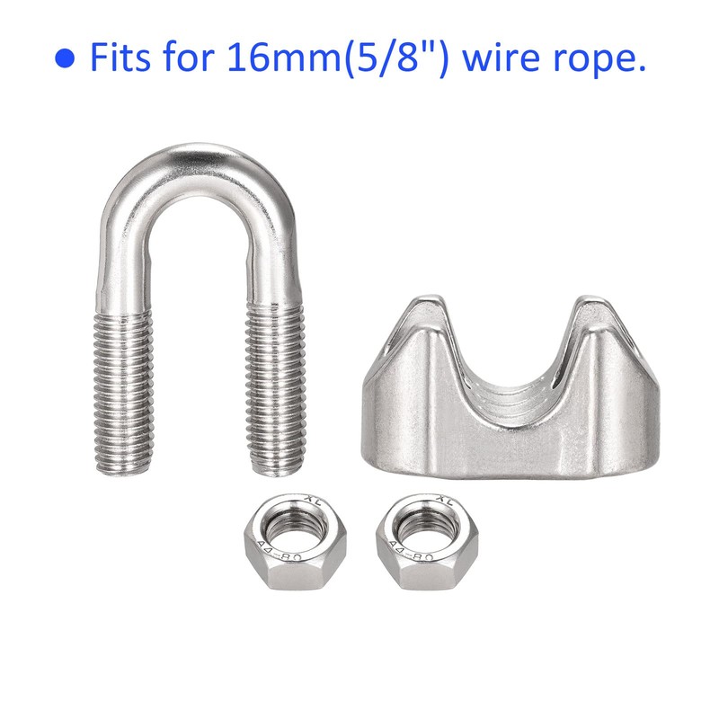 M METERXITY Wire Rope Clamp 16mm Wire Cable Clip Fastener