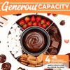 JoyMech Cheese & Chocolate Fountain Machine with 4-Section Food Trays,