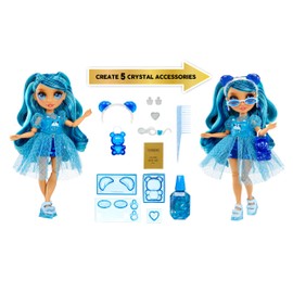 Rainbow High Creative Crystals Skyler - Blue 11” Fashion Doll with Crystal Accessory Make It Kit, Ring for You, DIY, Crafts, Resin Play, Kids Gift 8+