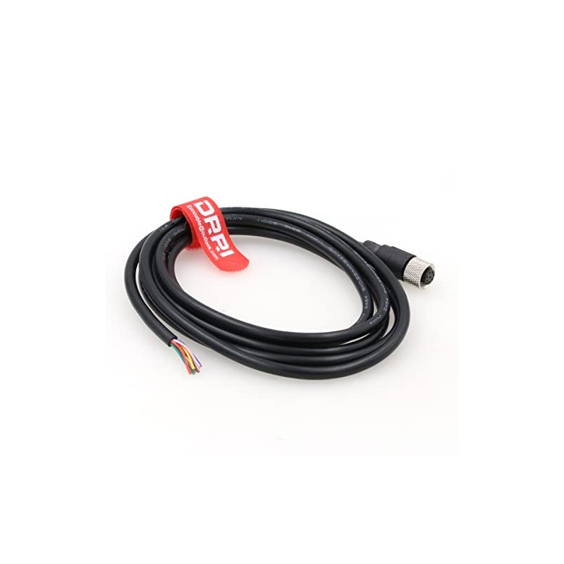 DRRI M12 8-Pin Female Sensor Plug to Fly Line Waterproof