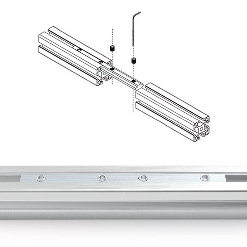 alwaiiz 4040-4 Piece Track Connector, Profile Connector, Aluminium Profile Connector
