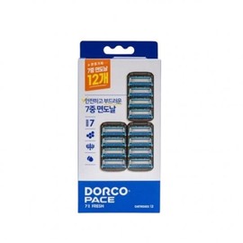 Dorco PACE7II FRESH razor blades 12 packs / 도루코 PACE7II FRESH 면도날 12입