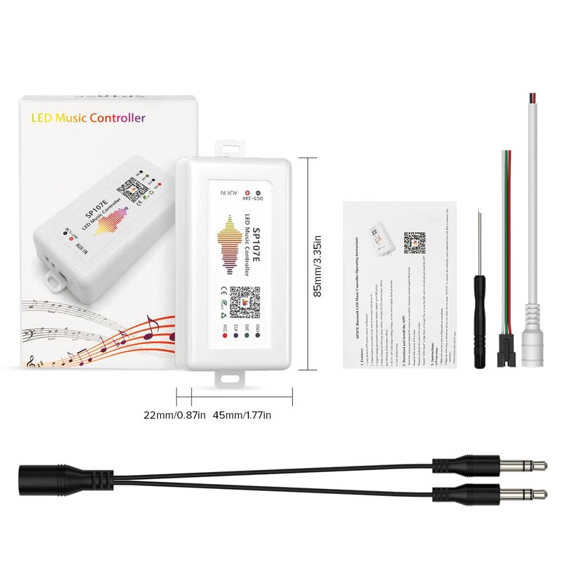 BTF-LIGHTING WS2812B WS2811 SP107E Music Bluetooth Full Color Controller iOS/Andriod