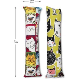 IRSTBL - Cat Kick Toys 2-Pack – 28 cm Catnip Kicker Sticks for Cats and Kittens – Durable Canvas with 5 Mylar Crinkle Balls for Interactive Indoor Play