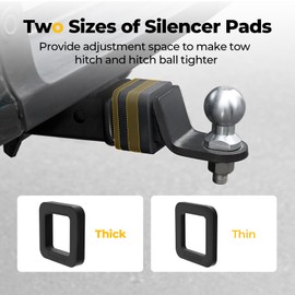 BougeRV 6 Pack 2 Inch Hitch Receiver Silencer Pad Reduce Rattle and Noise Between Receivers and Tow Hitches, Multiple Size Combination, Fits Any 2 Inch Trailer Hitch Receiver