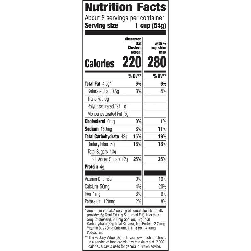 Cascadian Farm Organic Cinnamon Oat Clusters Breakfast Cereal, Made With