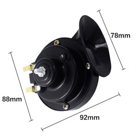 Snail Horn, Car Horn Loud 115 dB, Car Horn 12 V, Horns Signal Horn 12 V, Dual Tone Air Horn, Air Horn, Waterproof Snail Horn for Car, Motorcycle, Truck, Boat, Black