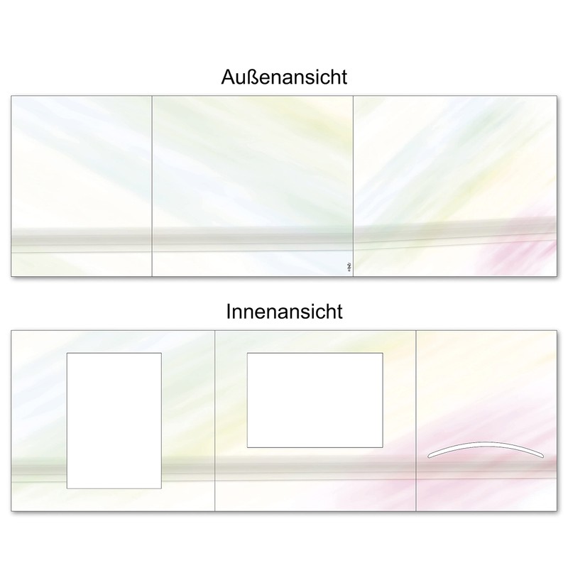Pack of 1-100 pieces. Leporello Portrait Folder for 13 x