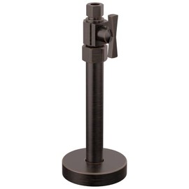 Delta Faucet 1/2" x 3/8" Straight Supply Stop Valve with Traditional Handle Oil Rubbed Bronze, Water Shut Off Valve, Brass Shut Off Valve, 1/4 Turn Shut Off Valve, Venetian Bronze DT021203-RB
