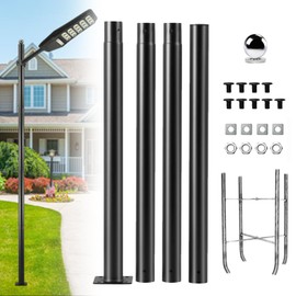 Xhmeishan Street Light Pole 13Ft, Street Light Poles for Outdoor Lighting,Solar Pole Accessory for Street, Suitable for Basketball Courts, Residential Areas,Parking Lots, Park 13ft（76）