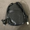 Guess Men's Milano Compact Backpack Solid Black Blaster Wash Embossed