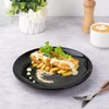 DELLING Porcelain Appetizer Plates, 7 Inch Black Dessert/Salad Plates -