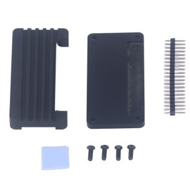 Aluminum Alloy Cooling Case Acrylic Bottom Shell Passive Cooling Enclosure for Raspberry Pi Straight Pin Header