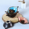 Colias Wing Colorful Leaf Shape Design Multipurpose Porcelain Side Dish