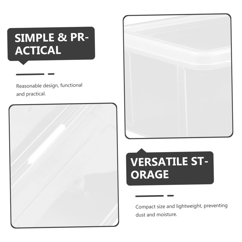 GANAZONO 2pcs Plastic Storage Box Set Medium Classroom Storage Containers