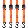 BLACK+DECKER BDX1004 Black/Orange 1" x 10' Cam-Buckle Tie Down Straps