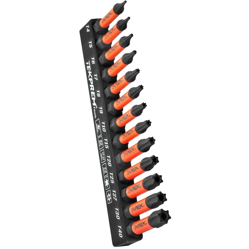 Long Torx Bit Set with Magnetic Bit Driver,TEKPREM 13-Piece Security
