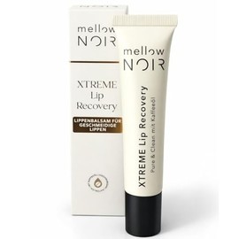 mellow NOIR Xtreme Lip Recovery 15 ml - Anti-Ageing Lip Balm for Rough Brittle Lips, Smoothing Lip Balm with Shea Butter & Peppermint Oil, Intensifies Lip Colour & Defines Contour Visibly