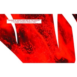 Wholesale Decals Snowmobile Graphics kit Decal for Polaris XC 120 2000-2020 Red Flames