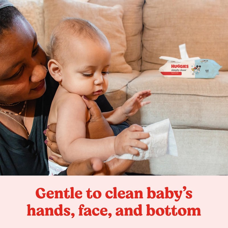 Huggies Simply Clean Unscented Baby Diaper Wipes, 1 Flip-Top Pack