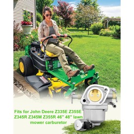 JUWEVAZU Z335E Carburetor Fit for John Deer Z355E Z355E Z345R Z345M Z355R Zero Turn Mower, Replace 591334 796031 594201