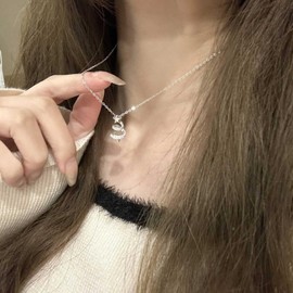 W WEILIRIAN Boho Crystal Christmas Tree Necklace Christmas Tree Pendant Necklace Rose Gold Star Necklace Jewellery for Women and Girls Christmas Gifts, Metal