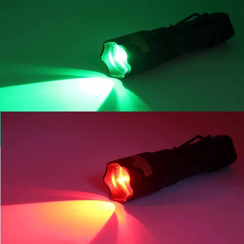 4 Color in 1 Multicolor Flashlight Rechargeable high Lumens Red