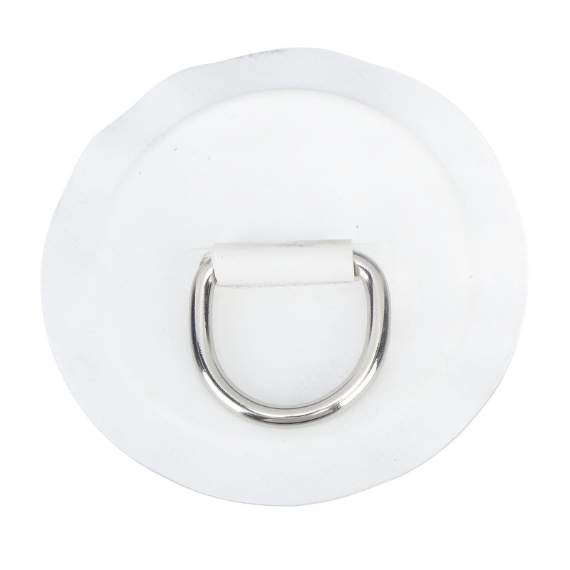 4PCS D Ring Patch PVC Round Shape Strong Stainless Steel