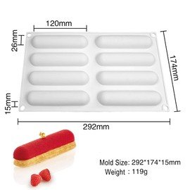 Silicone Oval Cookie Mold Non-Stick Silicone Molds Chocolate Molds for Chocolate Cupcake Candy Pudding Mini Soap Making (C_11.68x6.96x0.6 inch)