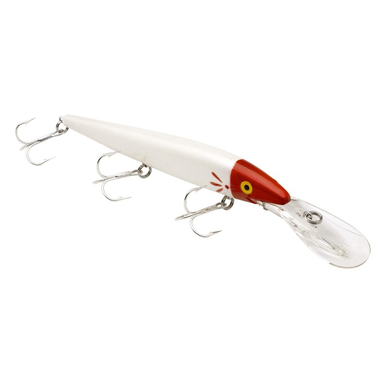 Cotton Cordell CD928 Deep Diving Fin, White/Red Head, 5", 5/8