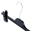 Hangerworld - 10 Black Plastic Trouser & Skirt Adjustable Clip