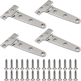 SHENGHUISS Boat T Hinge 316 Stainless Steel Heavy Duty Door Flush Dock Hinges for Boat Yacht with Screw (6 inch x 3 inch 4 Pack)