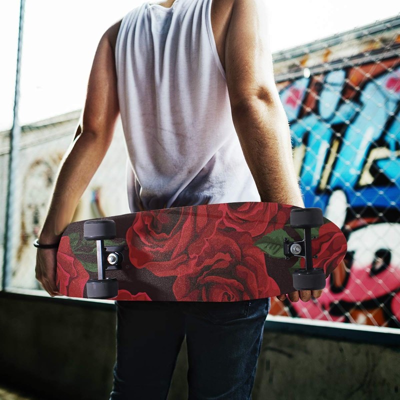 senya Skateboards Grip Tape Longboards Griptape Red Rose Sandpaper for