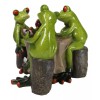 Cheaters' Royal Flush Trio Frogs Playing Poker Card At Gambling