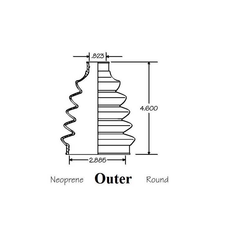 EMPI Front Driver Inner & Outer CV Axle Boot Kit