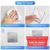 KRUI 4 Pcs Adhesive Wall Hooks for Emergency Fire Blankets,