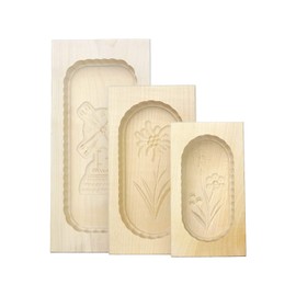 KAESE-SELBER.DE Set of 3 Square Maple Butter Moulds