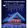 Icicle Outdoor Christmas Lights,460LED 17.5M/57ft Christmas Decorations Lights Plug in,Blue