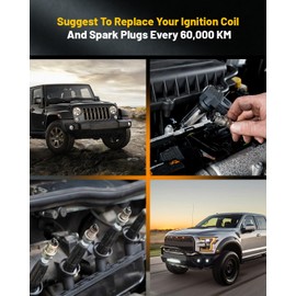 OCPTY 8 Ignition Coils with 8 Iridium Spark Plugs Compatible for Nissan Armada 2007-2015 Spark Plugs and Coil Packs kit Replaces ‎UF551