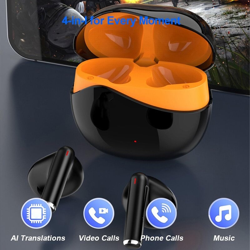 Dpofirs AI Translation Earbuds, 3 in 1 BT5.4 Noise Cancelling