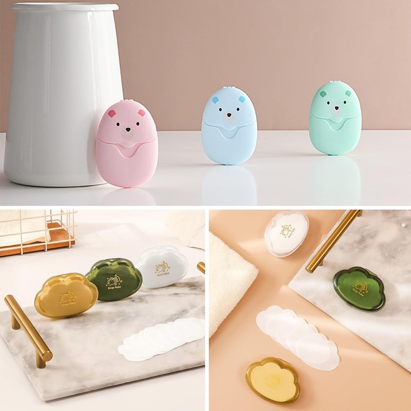 EIYVPRA 6 Boxes Paper Soap, Mini Soap Flakes, Soap Paper,