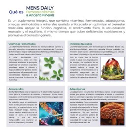 ETERNAL NUTRITION Men's Daily: Multivitamínico para Hombre 4 en 1 (200 Caps.) | Vitaminas, Minerales con Zinc, Complejo B y Adaptógenos | 100 Porciones · 1560 mg | Energía, Vitalidad y Salud Masculina