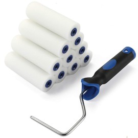 Foam Paint Roller,4-Inch Mini Paint Roller Cover Refills, Small Roller Nap, Foam-Covered Ends, High-Density Foam Covers for Roller Frame and Paint Roller Kit, Pack of 11