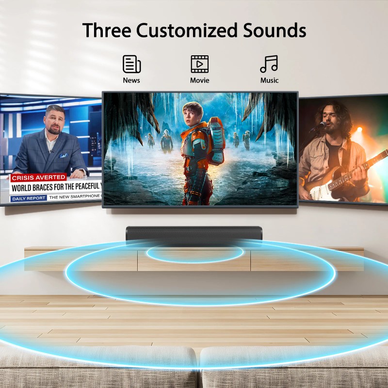 Sound Bar 50W Soundbar for Smart TV Bluetooth 5.3 Speaker