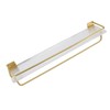 Bathroom Towel Rack Holder Acrylic Wall Mounted Hanging Storage Shelf