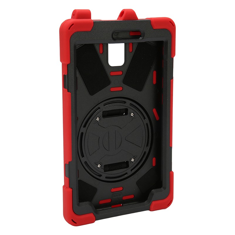 Tablet Case Silicone Hard PC Precise Cutouts Adjustable Strap Rotating