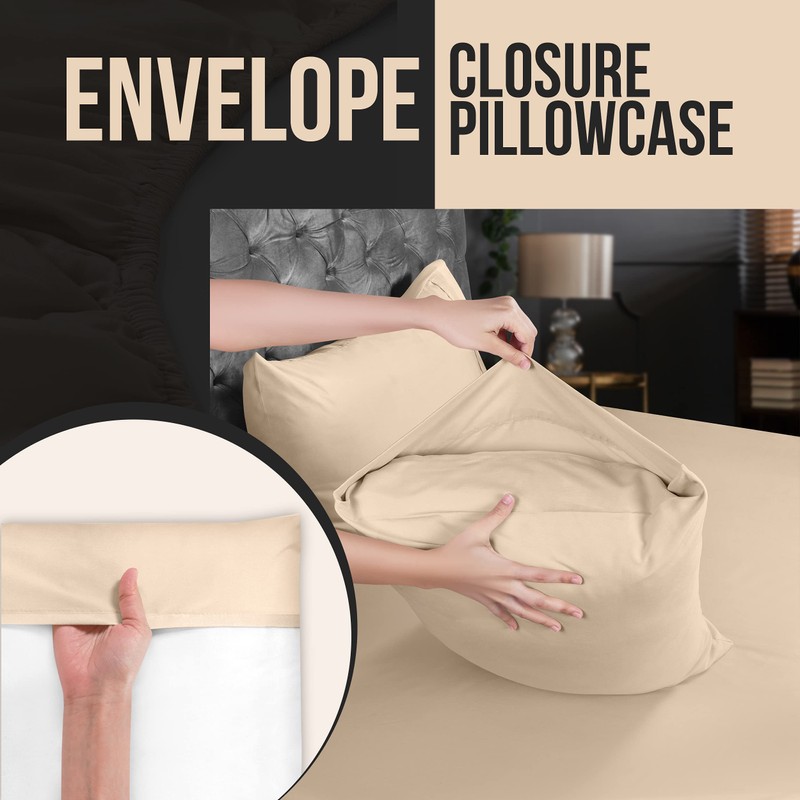 Utopia Bedding Queen Pillow Cases - 2 Pack - Envelope