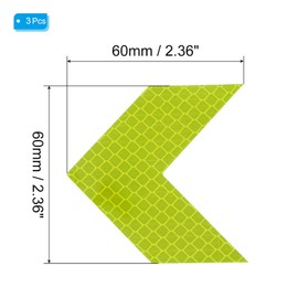 TA-VIGOR Reflective Tape, 30pcs Arrow Reflective Stickers Waterproof PVC Safety Tape for Bikes Cars Helmets Backpacks Outdoor Visibility, Fluorescent Green