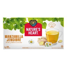Té Manzanilla Jengibre Nature's Heart 6 Cajas 35 Gr 20 Sobre