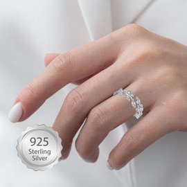 925 Sterling Silver 925 Rings for Women Ladies Leaf Branch Ring with 5A Silver Zirconia Open Adjustable Finger Ring Hypoallergenic Thumb Rings Unisex Jewellery with Gift Box